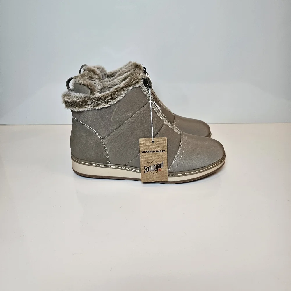 White Mountain Womens Tamarin Puffer Fur-Lined Ankle Boots Size 9.5 New